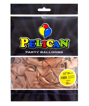 Купить Латексні кульки 12"(30cm) хром #305 вінтажно- рожевий, Pelican 50шт