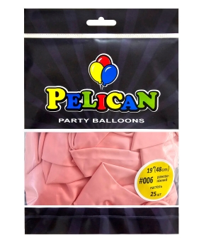 Купить Латексні кульки 19"(48cm) пастель #006 рожевий ніжний, Pelican 25шт