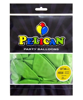 Купить Латексні кульки 19"(48cm) пастель #016 зелене яблуко, Pelican 25шт