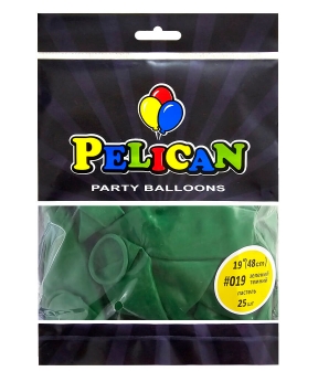 Купить Латексні кульки 19"(48cm) пастель #019 зелений темний, Pelican 25шт