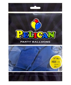 Купить Латексні кульки 19"(48cm) пастель #025 синій, Pelican 25шт
