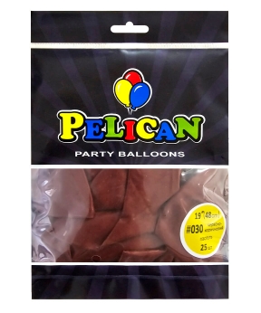 Купить Латексні кульки 19"(48cm) пастель #030 червоно- коричневий, Pelican 25шт