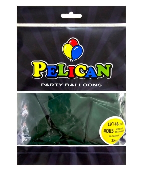 Купить Латексні кульки 19"(48cm) вінтажний #065 зелений опаловий, Pelican 25шт