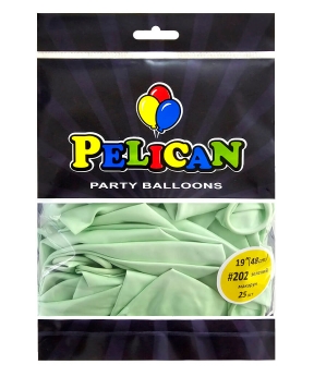 Купить Латексні кульки 19"(48cm) макарун #202 зелений, Pelican 25шт