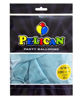 Купить Латексні кульки 19"(48cm) макарун #205 блакитний, Pelican 25шт