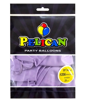 Купить Латексні кульки 19"(48cm) макарун #206 фіолетовий, Pelican 25шт