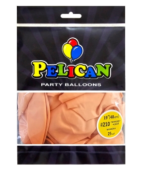 Купить Латексні кульки 19"(48cm) макарун #210 помаранчевий, Pelican 25шт