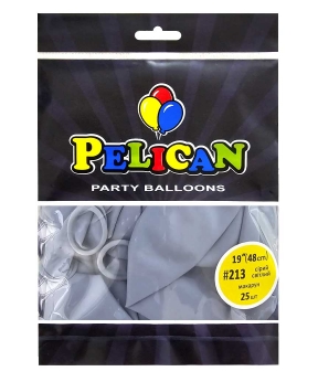 Купить Латексні кульки 19"(48cm) макарун #213 сірий світлий, Pelican 25шт