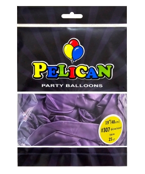 Купить Латексні кульки 19"(48cm) хром #307 фіолетовий, Pelican 25шт