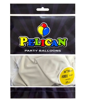Купить Латексні кульки 36"(90cm) пастель #001 білий, Pelican 10шт