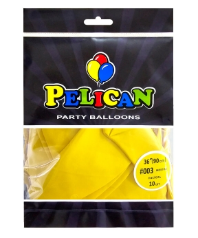 Купить Латексні кульки 36"(90cm) пастель #003 жовтий, Pelican 10шт