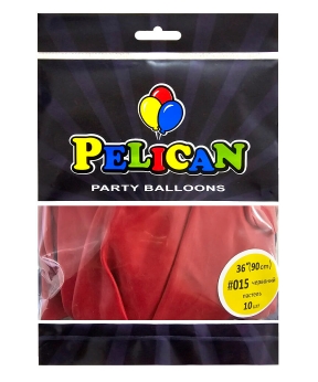 Купить Латексні кульки 36"(90cm) пастель #015 червоний, Pelican 10шт