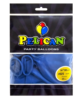 Купить Латексні кульки 36"(90cm) пастель #025 синій, Pelican 10шт