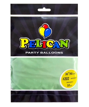 Купить Латексні кульки 36"(90cm) макарун #202 зелений, Pelican 10шт