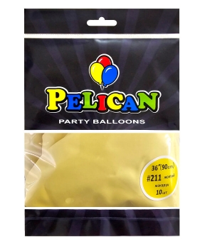 Купить Латексні кульки 36"(90cm) макарун #211 жовтий, Pelican 10шт
