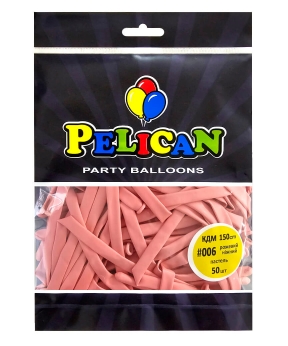 Купить Кульки для моделювання (КДМ) 150cm пастель #006 рожевий ніжний, Pelican 50шт