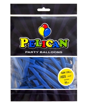 Купить Кульки для моделювання (КДМ) 150cm пастель #025 синій, Pelican 50шт