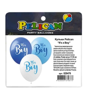 Купить Кульки Pelican 12"(30сm) "It's a Boy" 1-стор. 10шт