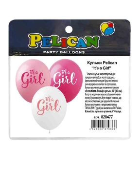 Купить Кульки Pelican 12"(30сm) "It's a Girl" 1-стор. 10шт