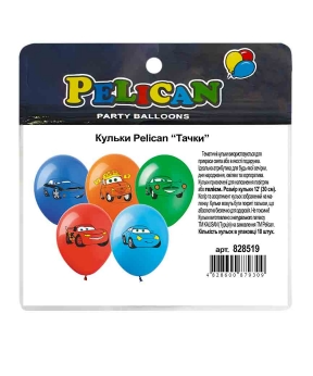 Купить Кульки Pelican 12"(30сm) "Тачки" 1-стор. 10шт