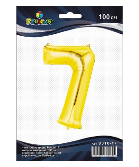 Купить Фольгована кулька цифра "7" золото  40"(100cm)  Pelican 1шт.