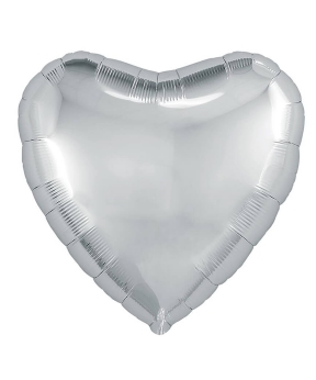Купить Кулька фольгована Pelican серце 18' (45 см), СРІБЛО