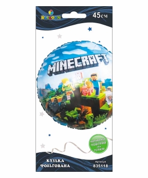 Купить Кулька фольг. Minecraft, 45см (індивідуальна упак.)