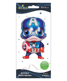 Купить Кулька фольг. супергерой Капітан Америка, 78см (індивідуальна упак.)