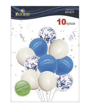 Купить Набір з 10  латексних кульок "Блакитна ніжність" вінтажний, Pelican
