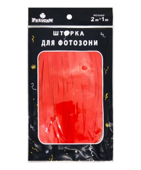 Купить Шторка для  фотозони  1m*2m  "Флуоресцентна"  #181  червоний