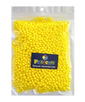 Купить Пінопластові кульки діаметр 4-6mm  жовті,  250мл