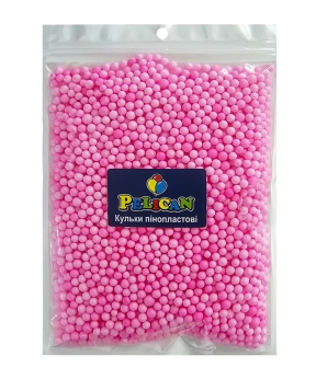 Купить Пінопластові кульки діаметр 4-6mm  рожеві,  250мл