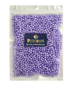 Купить Пінопластові кульки діаметр 4-6mm  макарун фіолетовий,  250мл