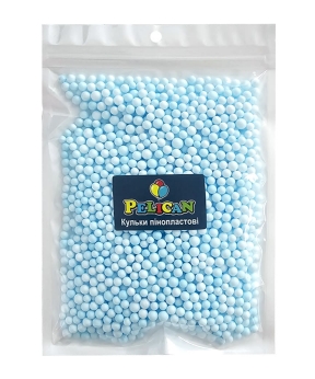 Купить Пінопластові кульки діаметр 4-6mm  блакитні Baby blue,  250мл