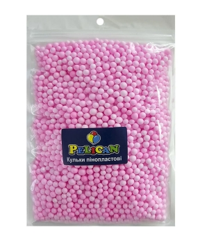 Купить Пінопластові кульки діаметр 4-6mm  рожеві Baby pink,  250мл