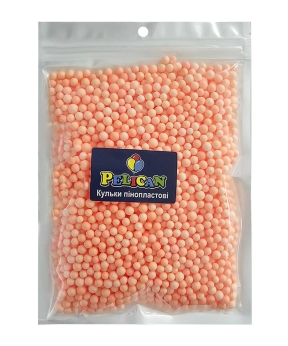 Купить Пінопластові кульки діаметр 4-6mm  макарун помаранчевий,  250мл