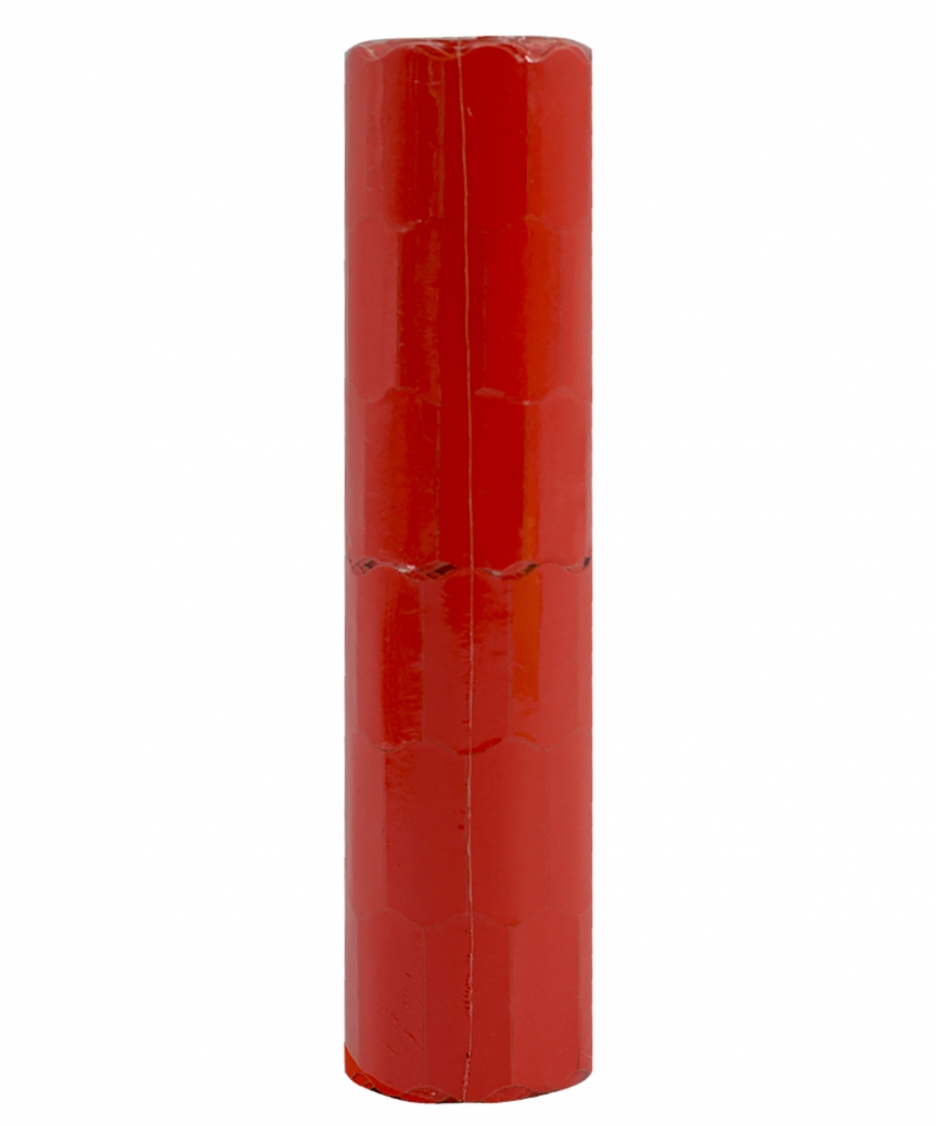 Ценник фигурный  26*12мм,  4м  червоний (6шт/уп) Т-7