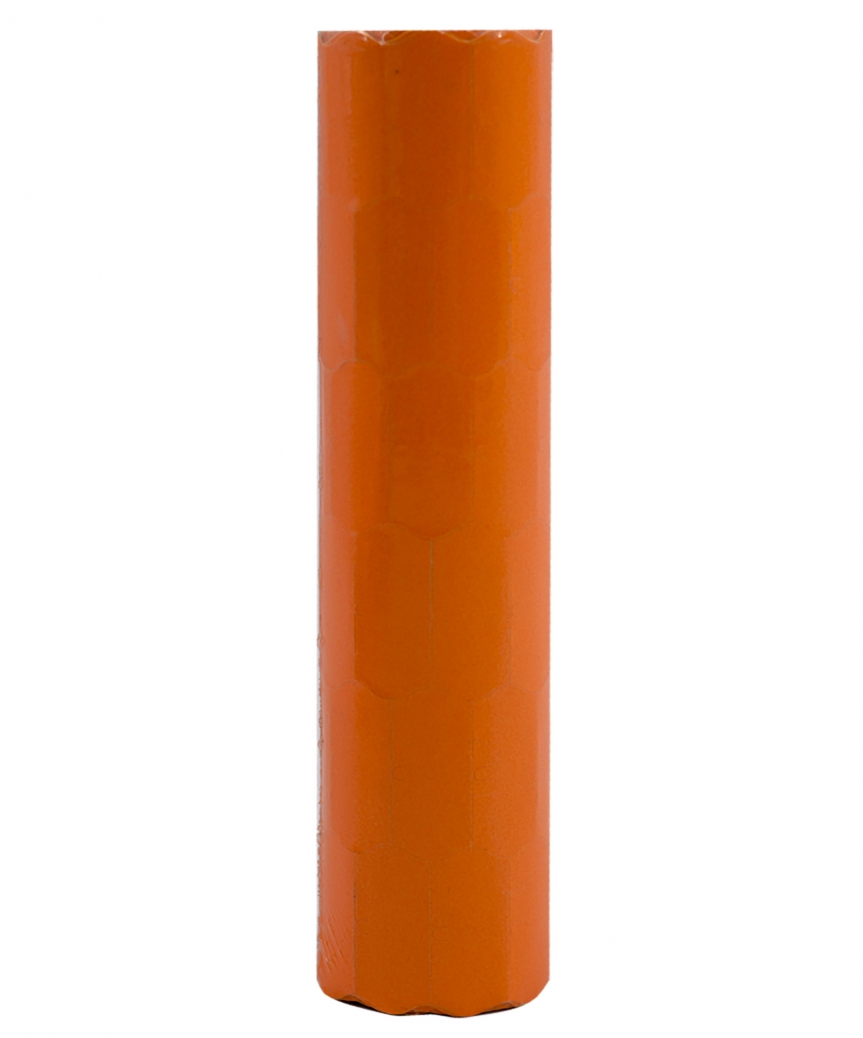 Ценник фигурный  26*12мм,  4м  помаранчевый  (6шт/уп) Т-10