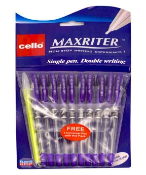 Купить Ручка масляная MAXRITER CELLO, фиолетовая