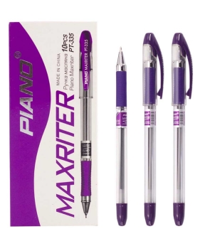 Купить Ручка масляная PIANO PT-335 10шт, фиолетовая