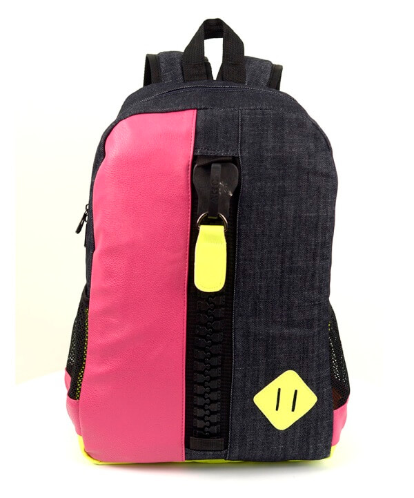Рюкзак для молоді, чорно-рожевий з замком  4125  44*29*12см