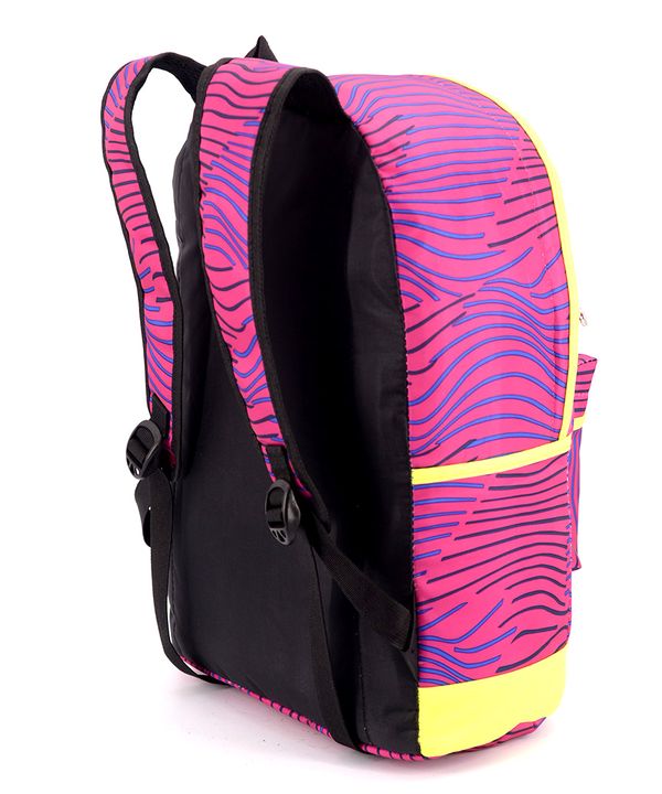 Рюкзак підлітковий ,темно-рожевий зі смужками  4312  42*28*13см