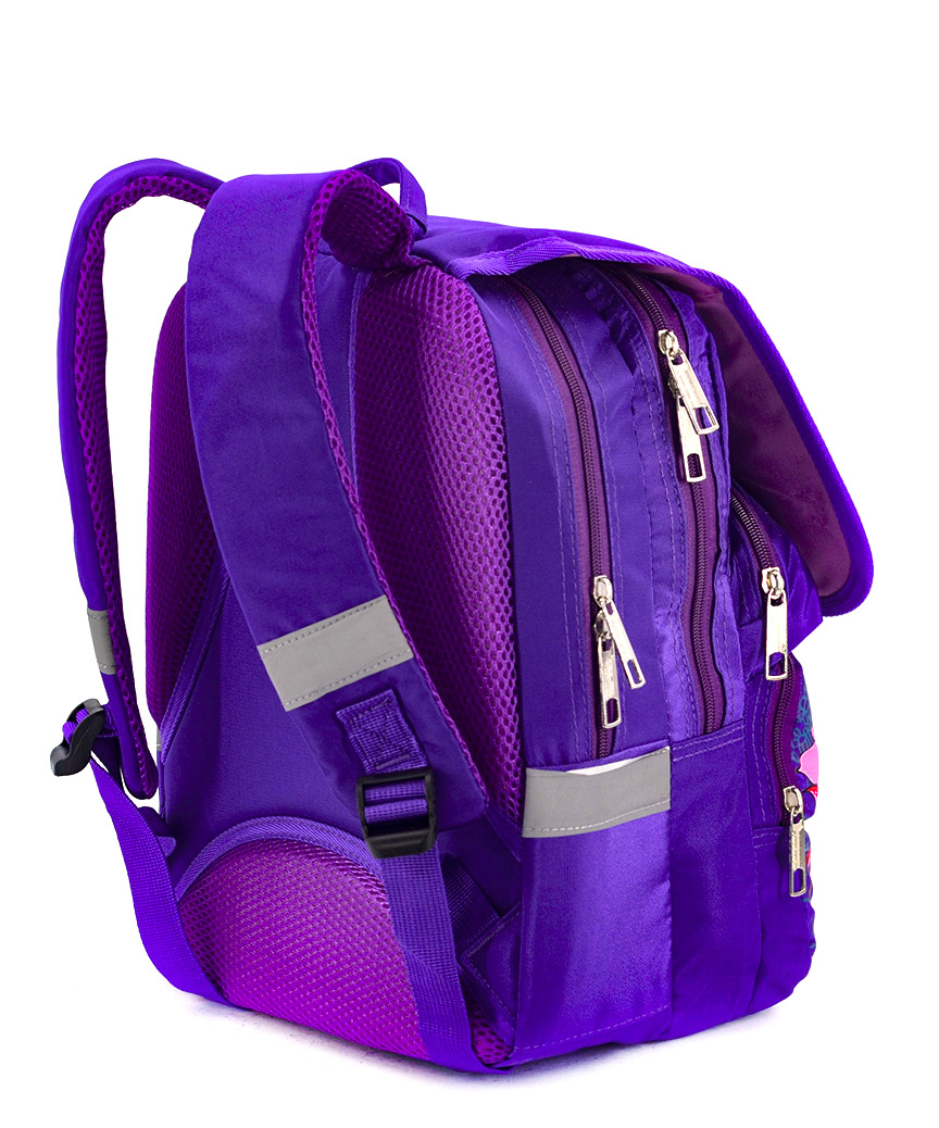 Рюкзак ортопедичний фіолетовий, колібрі  4996  34*26*20см