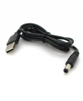 Купить Кабель живлення 5V, USB - DC  5.5/2.5mm, чорний
