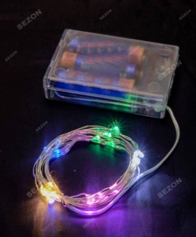 Купить Роса на батарейках 20 LED, 2м, мульті