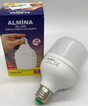Купить Лампа-ліхтар 30Вт  Е-27  ALMINA- мега акумуляторна DL-020, до 2 годин автономної роботи  (100)