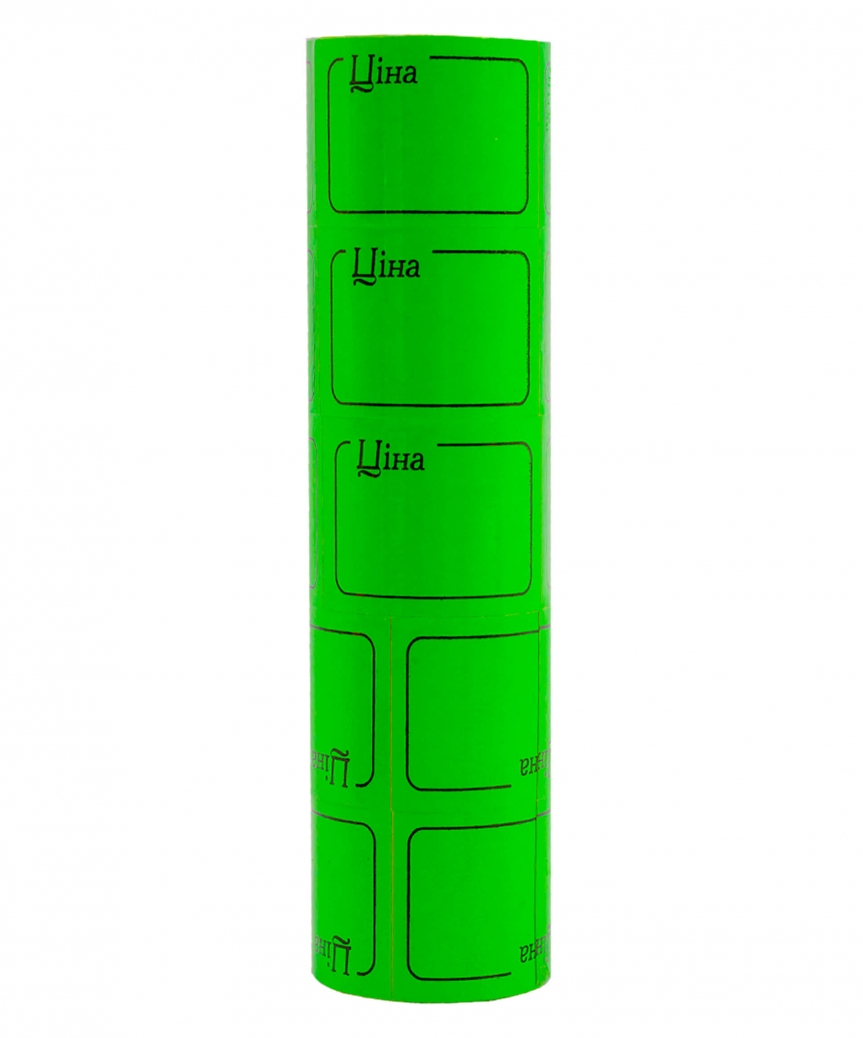 Ценник с рамкой  38*28мм,  4м  зеленый (5шт/уп) Т-22